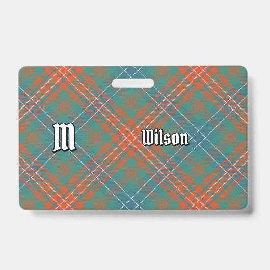 Clan Wilson Ancient Tartan Ausweis (Vorderseite)