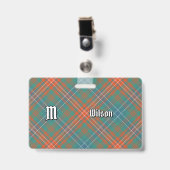 Clan Wilson Ancient Tartan Ausweis (Vorderseite mit Clip)