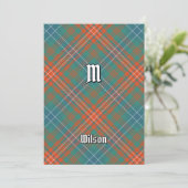 Clan Wilson Ancient Tartan Einladung (Stehend Vorderseite)
