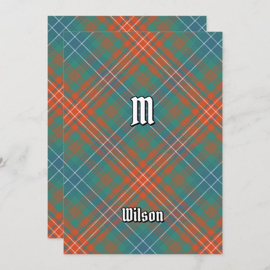 Clan Wilson Ancient Tartan Einladung (Vorne/Hinten)