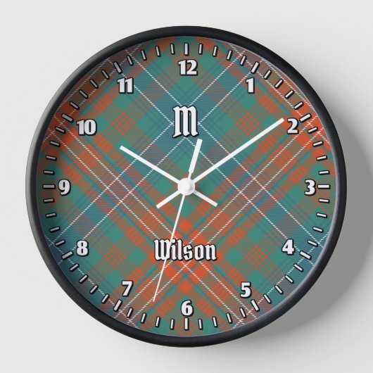 Clan Wilson Ancient Tartan Uhr (Vorderseite)