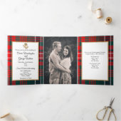 Clan Wilson Custom Foto Wedding Dreifach Gefaltete Einladung (Innenseite)