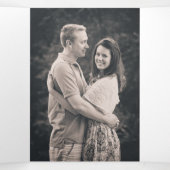 Clan Wilson Custom Foto Wedding Dreifach Gefaltete Einladung (Innenseite Mitte)