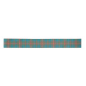 Clan Wilson Kariert Tartan Orange Blue Karo Satinband (Vorderseite)