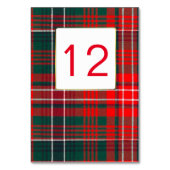 Clan Wilson Kariert Wedding Tischnummer (Rückseite)