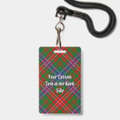 Clan Wilson Modern Tartan Ausweis (Rückseite mit Lanyard)