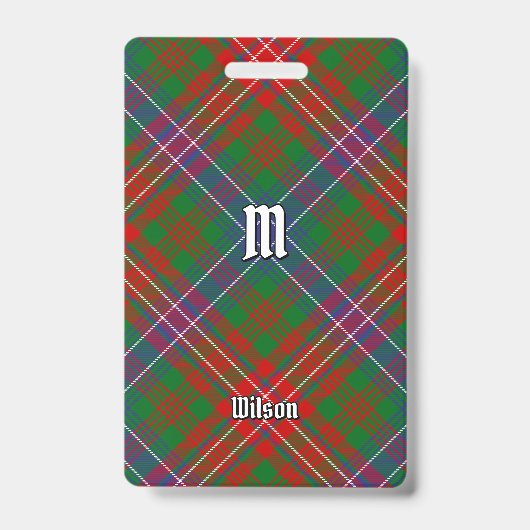 Clan Wilson Modern Tartan Ausweis (Vorderseite)