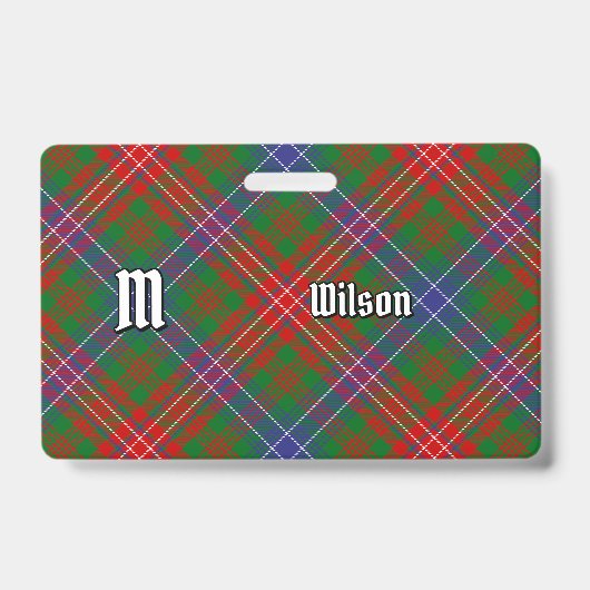 Clan Wilson Modern Tartan Ausweis (Vorderseite)