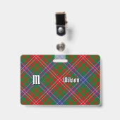 Clan Wilson Modern Tartan Ausweis (Vorderseite mit Clip)