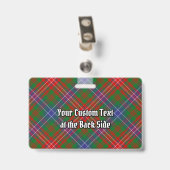 Clan Wilson Modern Tartan Ausweis (Rückseite mit Clip)