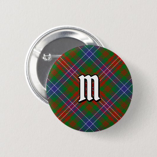 Clan Wilson Modern Tartan Button (Vorne & Hinten)