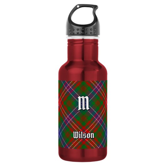 Clan Wilson Modern Tartan Edelstahlflasche (Vorderseite)