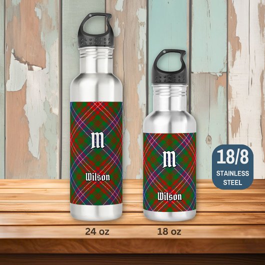 Clan Wilson Modern Tartan Edelstahlflasche