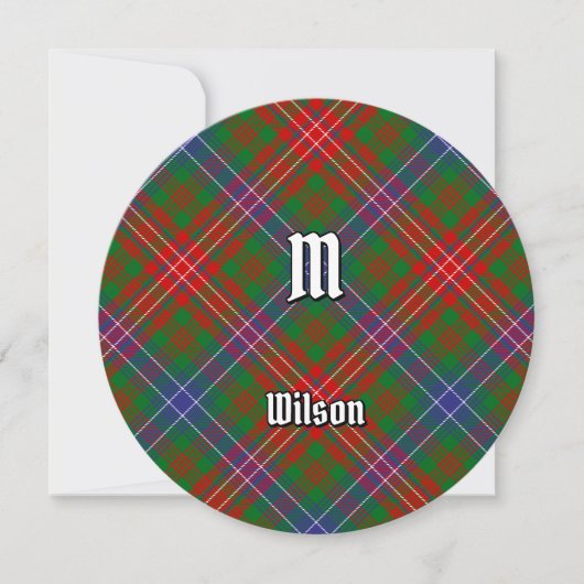 Clan Wilson Modern Tartan Einladung (Vorderseite)