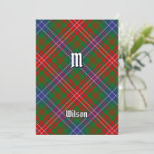 Clan Wilson Modern Tartan Einladung (Stehend Vorderseite)