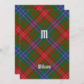 Clan Wilson Modern Tartan Einladung (Vorne/Hinten)