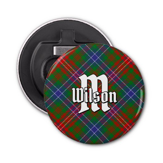 Clan Wilson Modern Tartan Flaschenöffner (Vorderseite)
