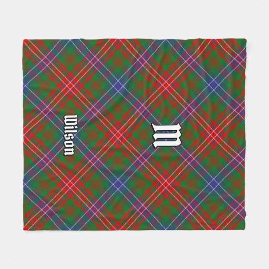 Clan Wilson Modern Tartan Fleecedecke (Vorderseite (Horizontal))