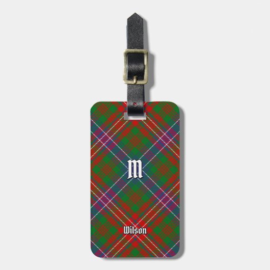 Clan Wilson Modern Tartan Gepäckanhänger (Vorderseite vertikal)