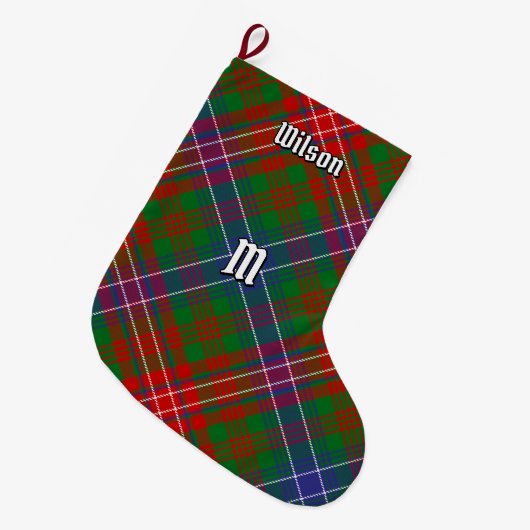 Clan Wilson Modern Tartan Großer Weihnachtsstrumpf (Vorderansicht (hängend))