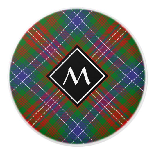 Clan Wilson Modern Tartan Keramikknauf (Vorderseite)