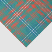 Clan Wilson Orange Turquoise Kariert Karo Tartan Seidenpapier (Ausschnitt)