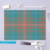 Clan Wilson Orange Turquoise Kariert Karo Tartan Seidenpapier (Handwerk)