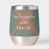 Clan Wilson Wappen über antikes Tartan (Rückseite)
