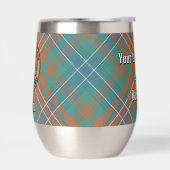 Clan Wilson Wappen über antikes Tartan (Links)