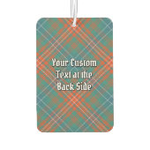 Clan Wilson Wappen über antikes Tartan Autolufterfrischer (Rückseite)