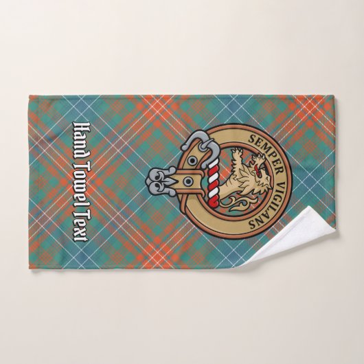 Clan Wilson Wappen über antikes Tartan Badhandtuch Set (Handtuch)