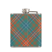 Clan Wilson Wappen über antikes Tartan Flachmann (Rückseite)