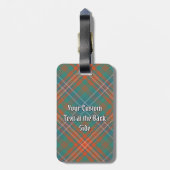 Clan Wilson Wappen über antikes Tartan Gepäckanhänger (Rückseite vertikal)