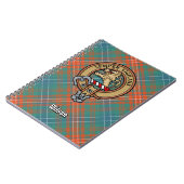 Clan Wilson Wappen über antikes Tartan Notizblock (Linke Seite)