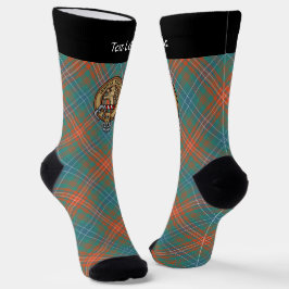 Clan Wilson Wappen über antikes Tartan Socken