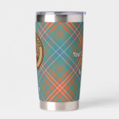 Clan Wilson Wappen über antikes Tartan Thermobecher (Links)