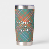 Clan Wilson Wappen über antikes Tartan Thermobecher (Rückseite)