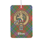 Clan Wilson Wappen über das moderne Tartan Autolufterfrischer (Vorderseite)