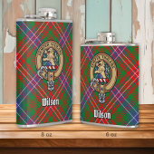 Clan Wilson Wappen über das moderne Tartan Flachmann