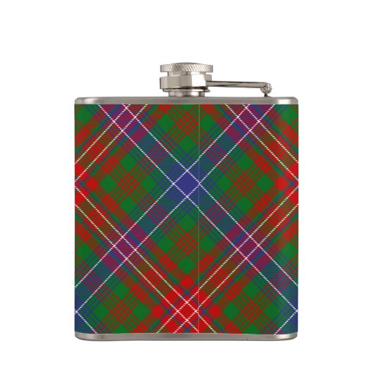 Clan Wilson Wappen über das moderne Tartan Flachmann (Rückseite)
