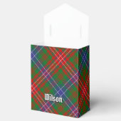 Clan Wilson Wappen über das moderne Tartan Geschenkschachtel (Geöffnet)