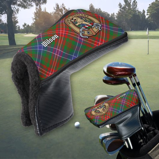 Clan Wilson Wappen über das moderne Tartan Golf Headcover