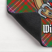 Clan Wilson Wappen über das moderne Tartan Mousepad (Ecke)
