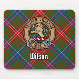 Clan Wilson Wappen über das moderne Tartan Mousepad