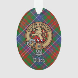 Clan Wilson Wappen über das moderne Tartan Ornament