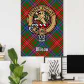 Clan Wilson Wappen über das moderne Tartan Poster (Heimbüro)