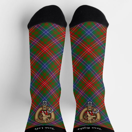Clan Wilson Wappen über das moderne Tartan Socken (Oben)