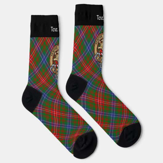 Clan Wilson Wappen über das moderne Tartan Socken (Rechts)