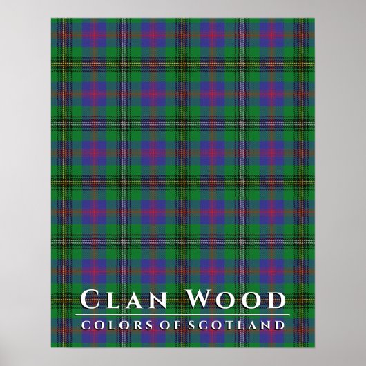 Clan Wood Colors of Scotland Jagd Tartan Poster (Vorne)