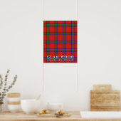 Clan Wood Colors of Scotland Red Tartan Poster (Küche)